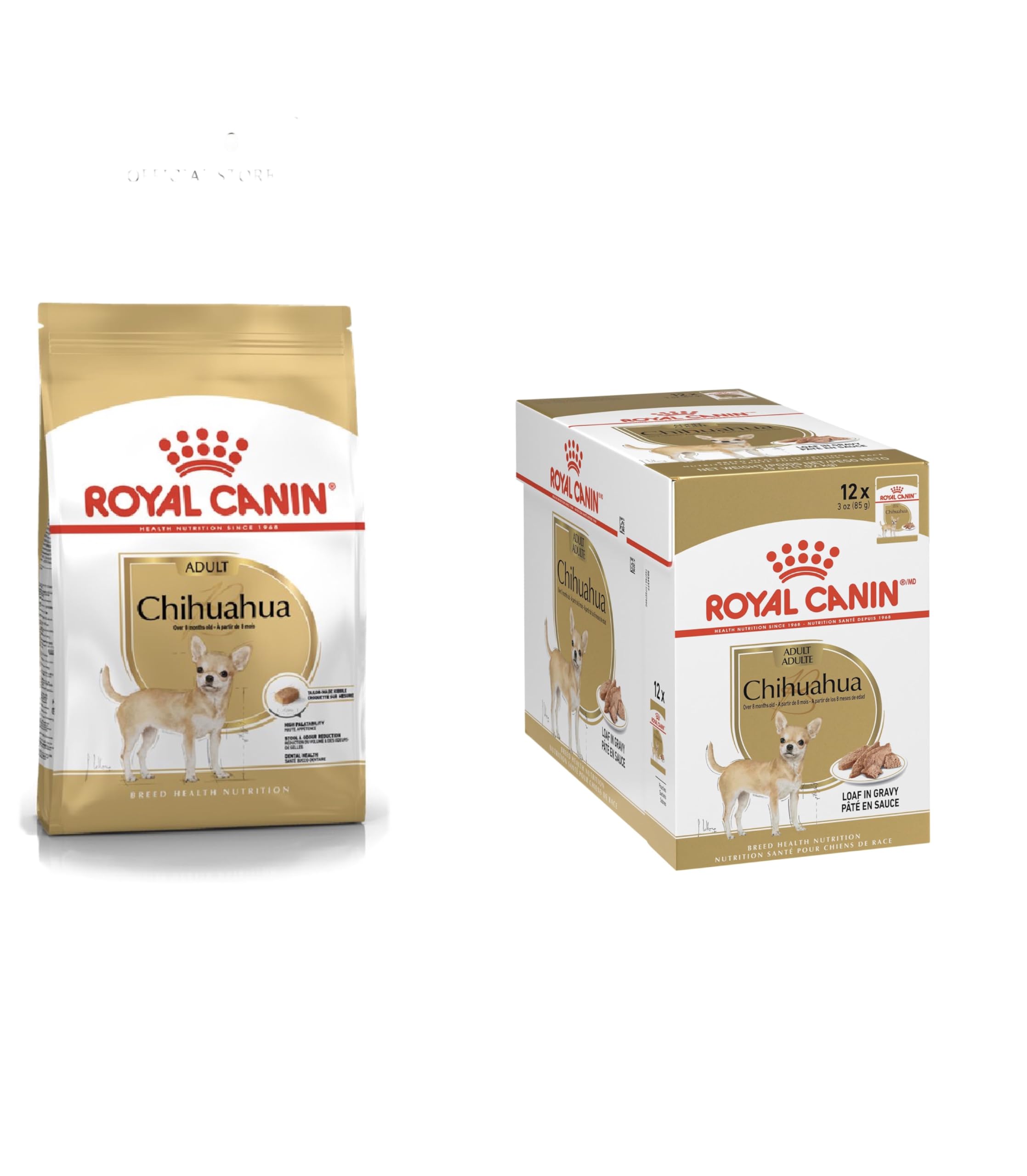 Crocchette e umido per Chihuahua Adulti, Cibo Secco da 1,5 kg e Umido in Salsa 12 bustine da 85 g l'uno per Cani Adulti di Razza Chihuahua