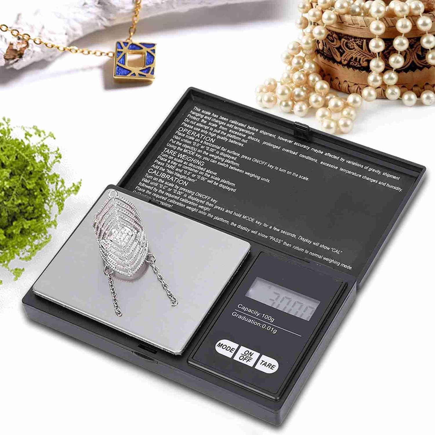 100g x 0.01g Digital Pocket Scale Mini Gram Scale LED Display for Gold Silver Jewelry