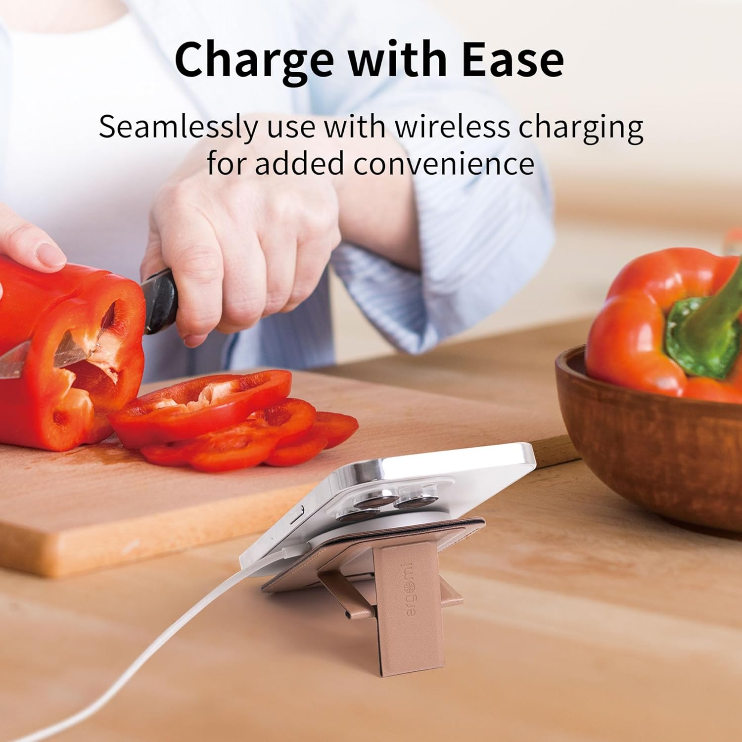 Magnetic Phone Wallet Stand, Compatible with MagSafe Wallet, for iPhone 16/15/14/13/12 Series, Phone Stand with 3 Viewing Angles, MagSafe Ring Magnet Included, 2 Cards Holder, Hercules+, Black - Image 3