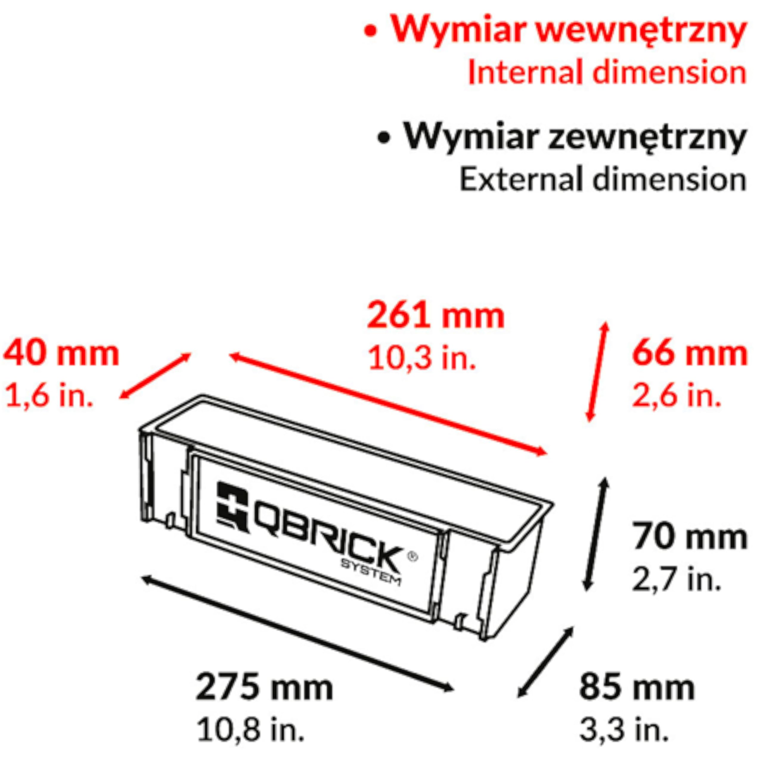 botle Set di 2 supporti per la parete degli attrezzi Qbrick e cassetta degli attrezzi, organizzazione dell'officina, portautensili, robusto e durevole