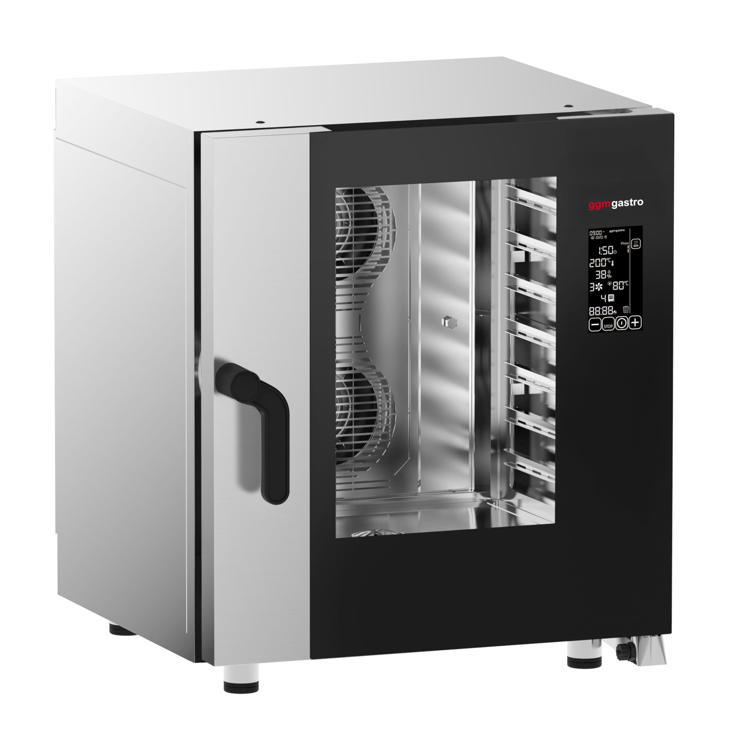 GGM Gastro Kombidämpfer Digital 7x GN 1/1 | Ideal für Dauereinsatz, zeitsparende Reinigung durch abgerundete Ecken, intuitive Bedienung, hohe Präzision