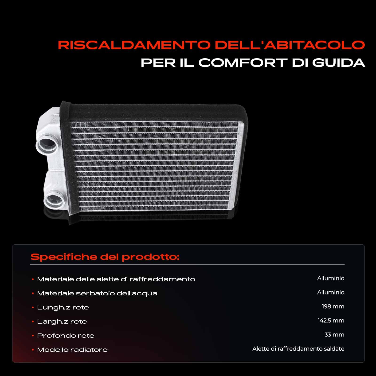 Frankberg Scambiatore di calore Riscaldamento interno Compatibile con M.i.n.i Cabriolet R52 C.o.o.p.e.r M.i.n.i Cabriolet R52 One M.i.n.i R50 R53 One M.i.n.i R50 R53 C.o.o.p.e.r S M.i.n.i 1497527