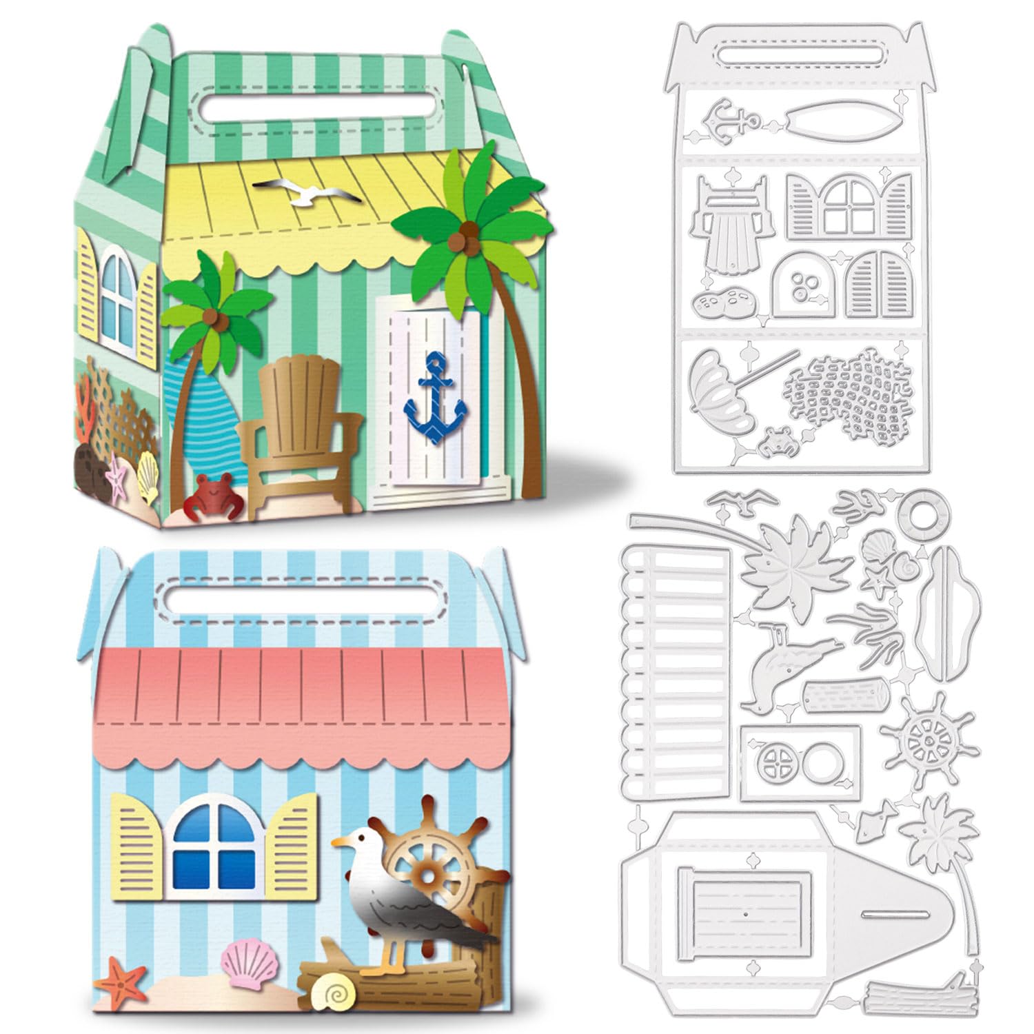 Boîte cadeau scrapbooking matrices de découpe pour carte