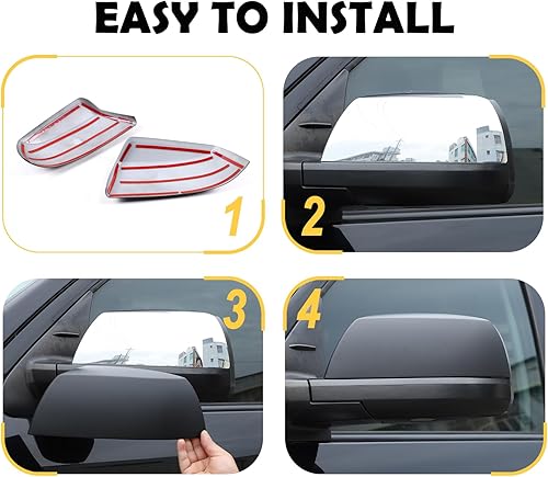 Miniatura 5 de CHEAYAR Tapa para espejo retrovisor de puerta compatible con Toyota Tundra 2014-2021, accesorios de automóvil, opaco, mate, cubierta de espejo