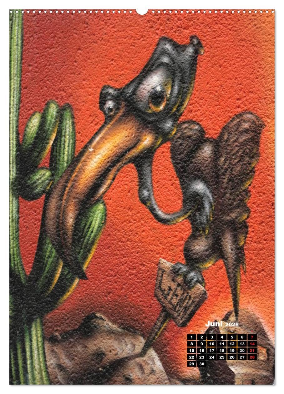 Graffiti & Streetart 2026 (hochwertiger Premium Wandkalender 2026 DIN A2 hoch), Kunstdruck in Hochglanz