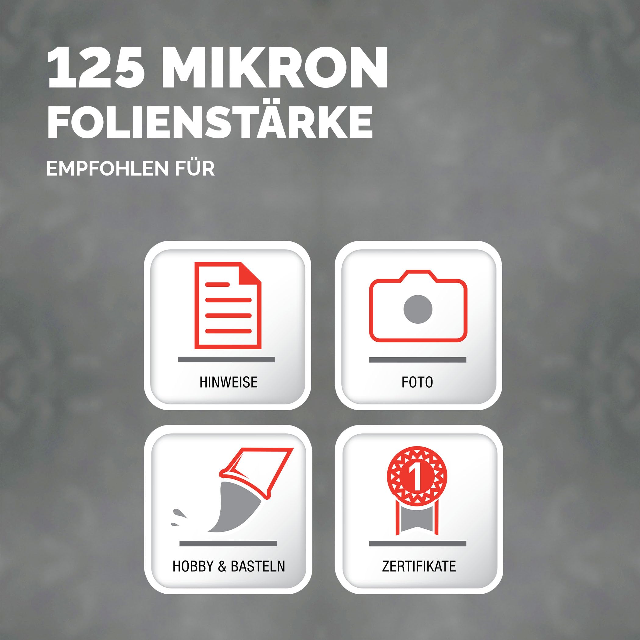 Fellowes matte Laminierfolien A3, entspiegelt, 125 Mikron (2 x 125 mic), 100 Stück