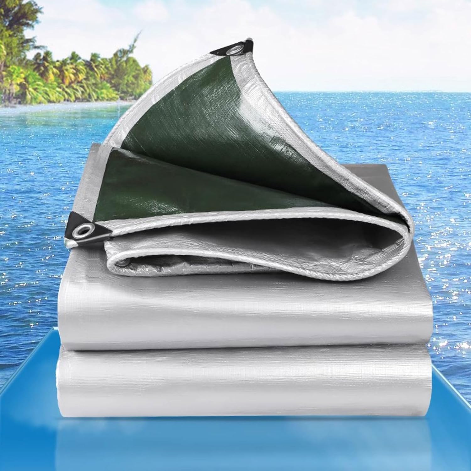 Housse de protection multi-usage, bâche épaisse et résistante pour extérieur, terrasse, auvent, tente, camping