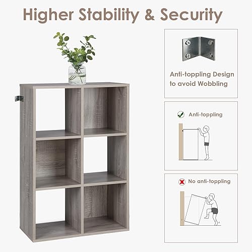 Miniatura 59 de PACHIRA E-Commerce Estantería de almacenamiento de 6 cubos de EE. UU., estante unitario, armario de armario, estante organizador de estantería en