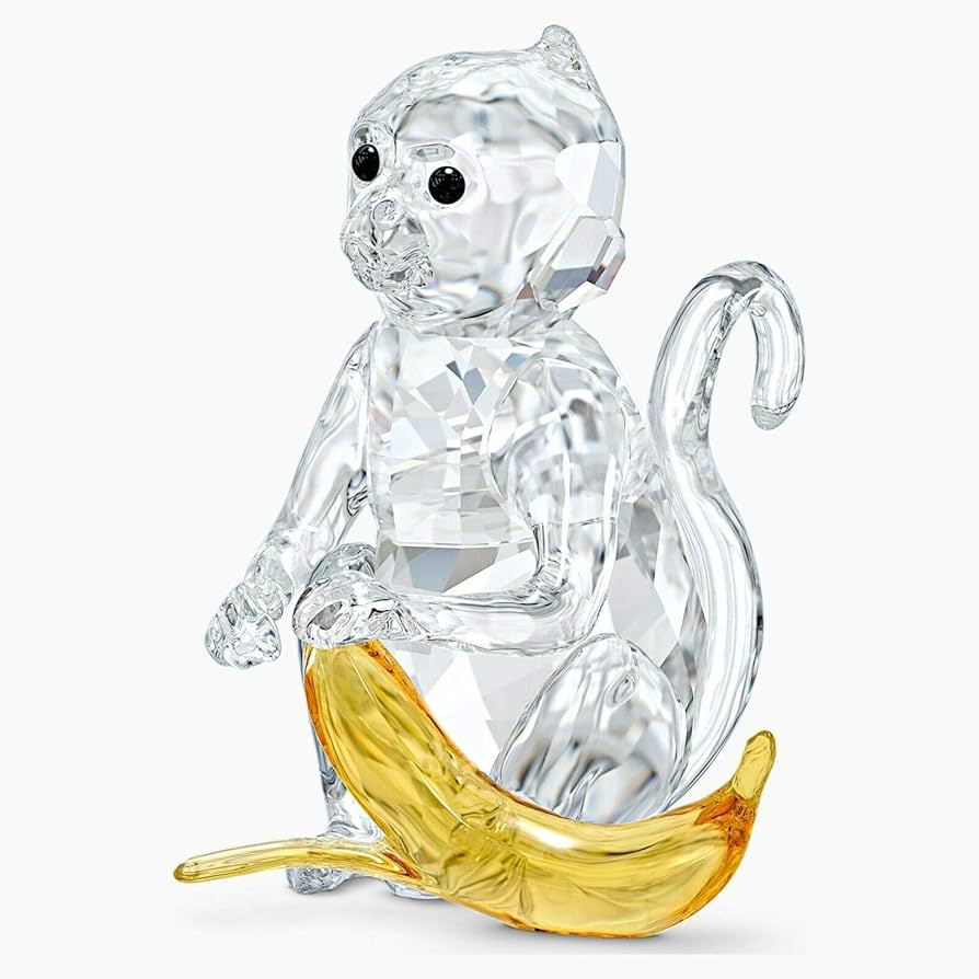 Amazon.com: SWAROVSKI Monkey with Banana, Clear, Yellow