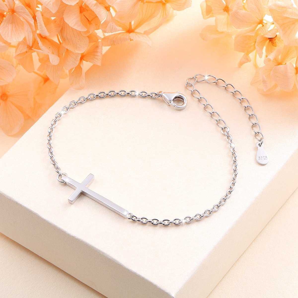 ALPHM Tobillera para Mujer de Plata de Ley S925 Ajustable