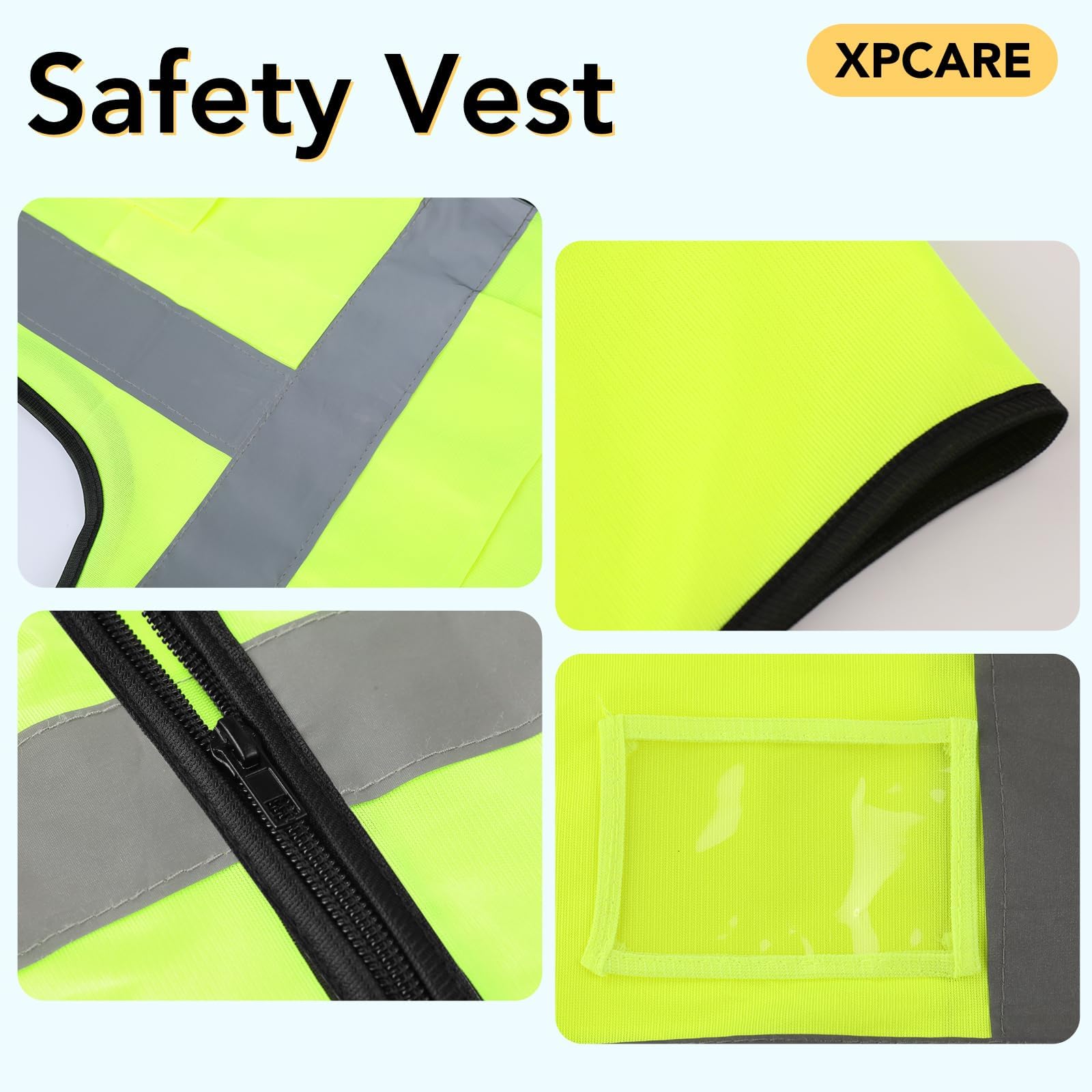 XPCARE Chaleco de seguridad reflectante para hombre y mujer, chaleco reflectante, chaleco reflectante, chaleco reflectante, chaleco reflectante, chaleco reflectante, chaleco reflectante, chaleco