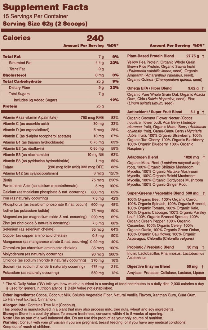 Buy Ka’Chava Meal Replacement Shake A Blend of Organic Superfoods and