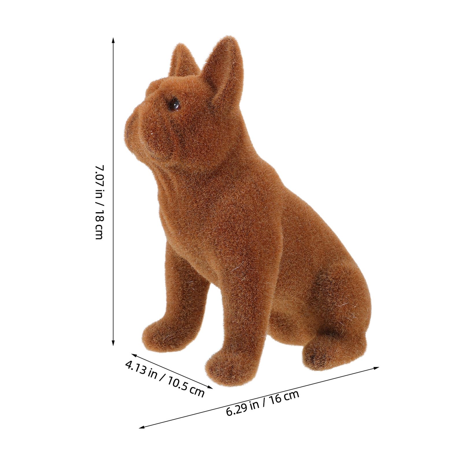 Statuetta di Cane in Resina Floccata, Design Realistico | Decorazione Versatile per Casa e Camere da Letto, Riproduzione Simulata Aspetto Artigianale e Ingombro Ridotto
