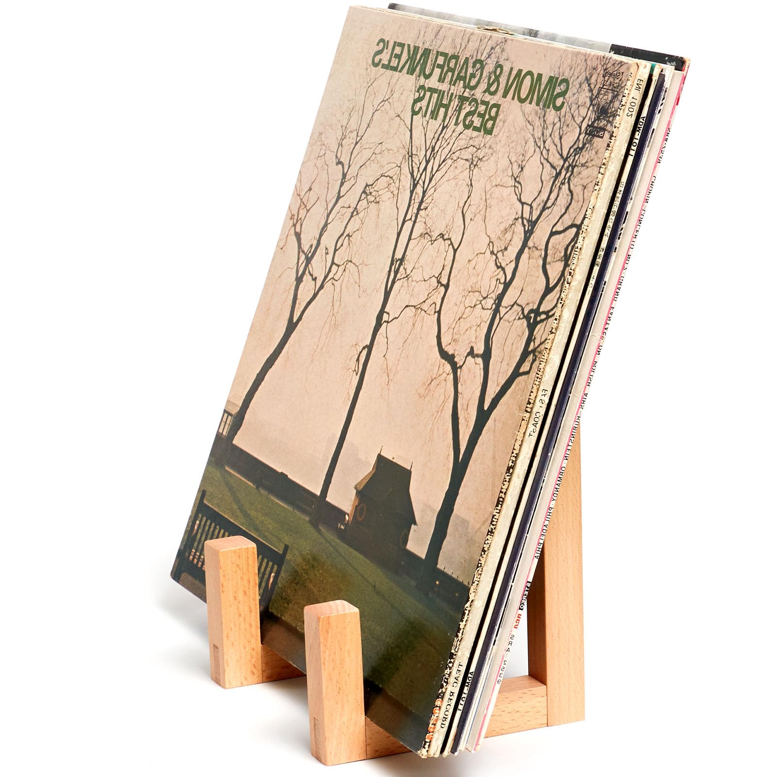 Vinyl Record Storage Holder, Wood Lp Record Holder,Wood Album Storage for Vinyl Records-image-3