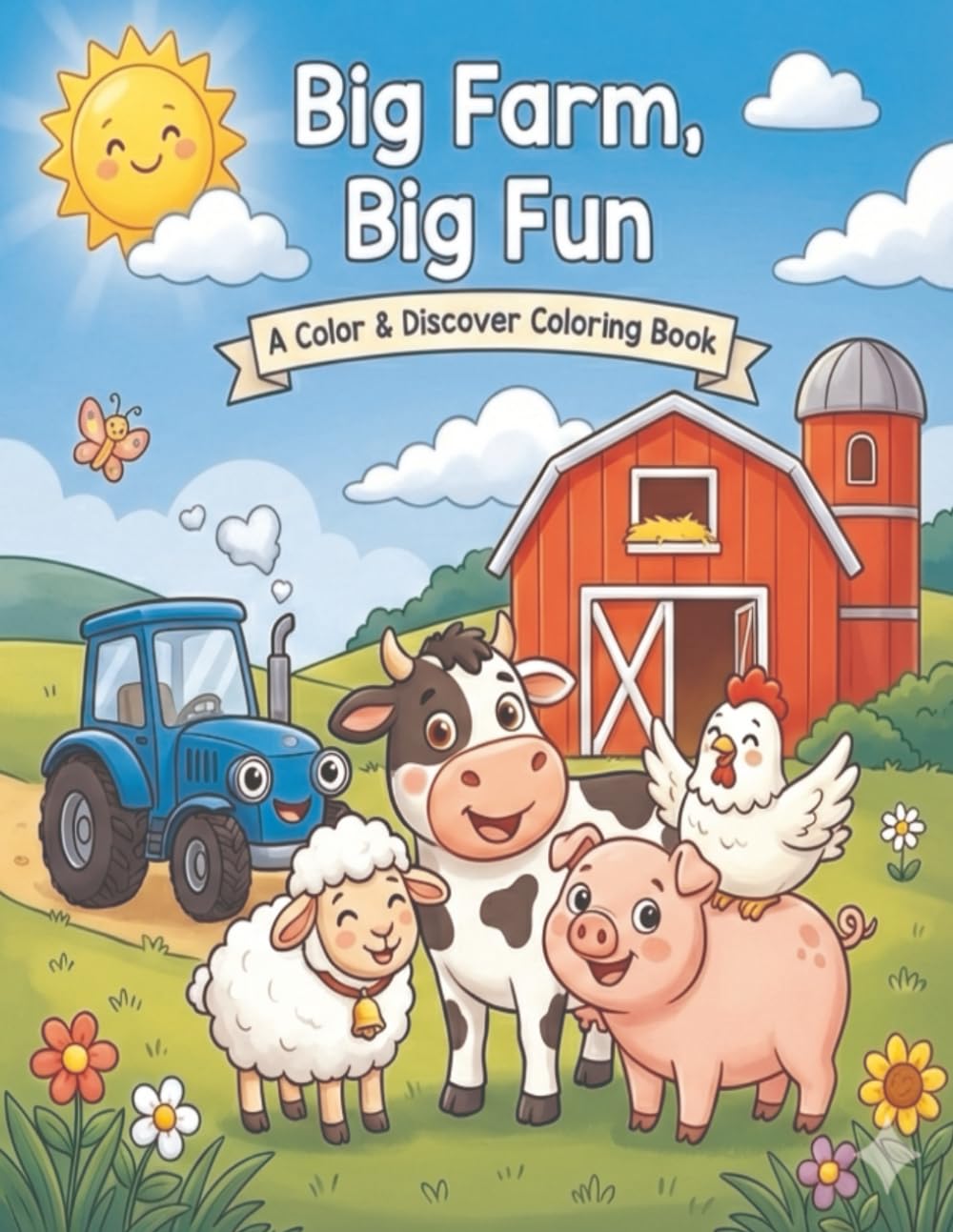 Big Farm, Big Fun: A Color and Discover Coloring Book