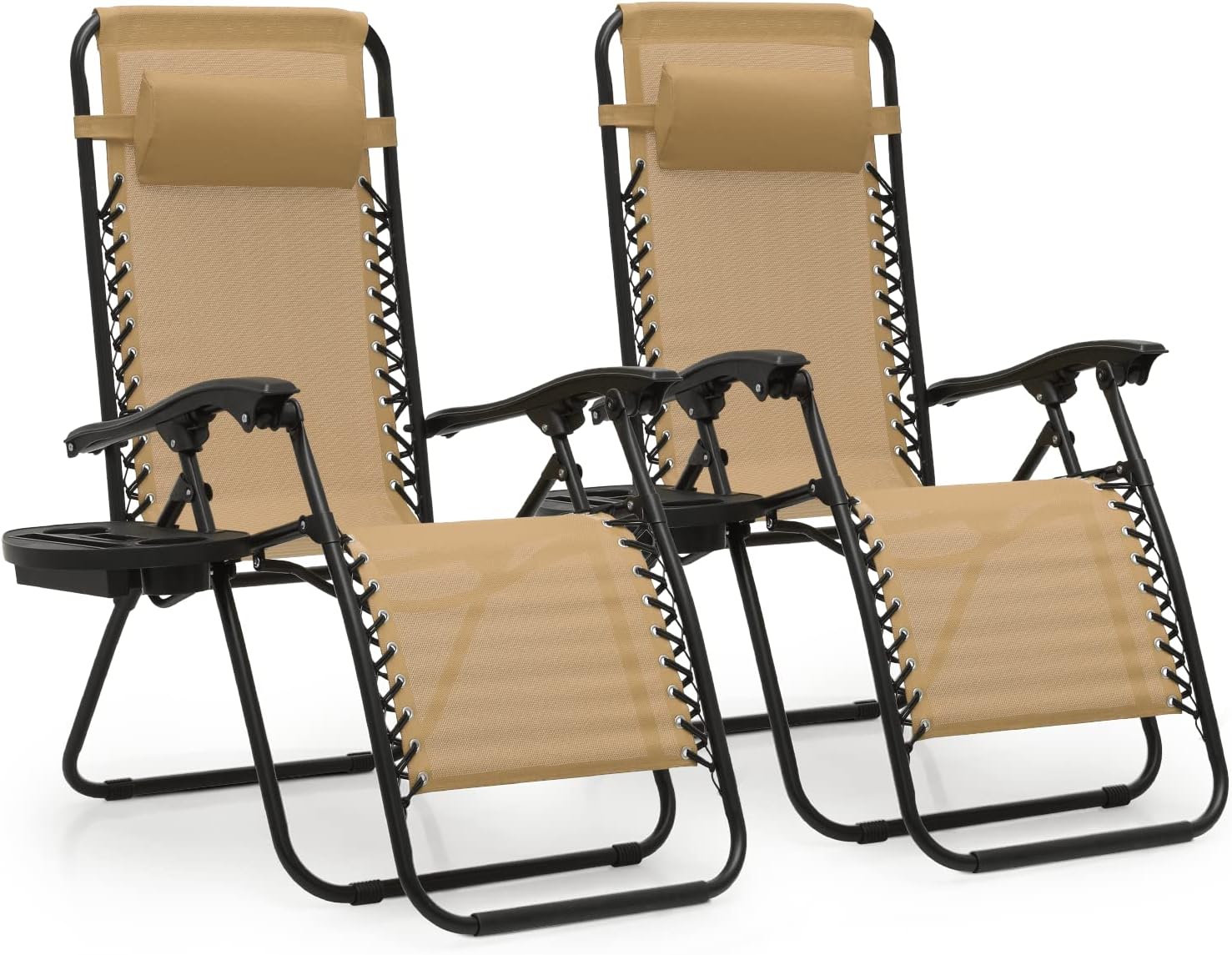 Magshion Set of 2 Adjustable Steel Mesh Zero Gravity Lounge