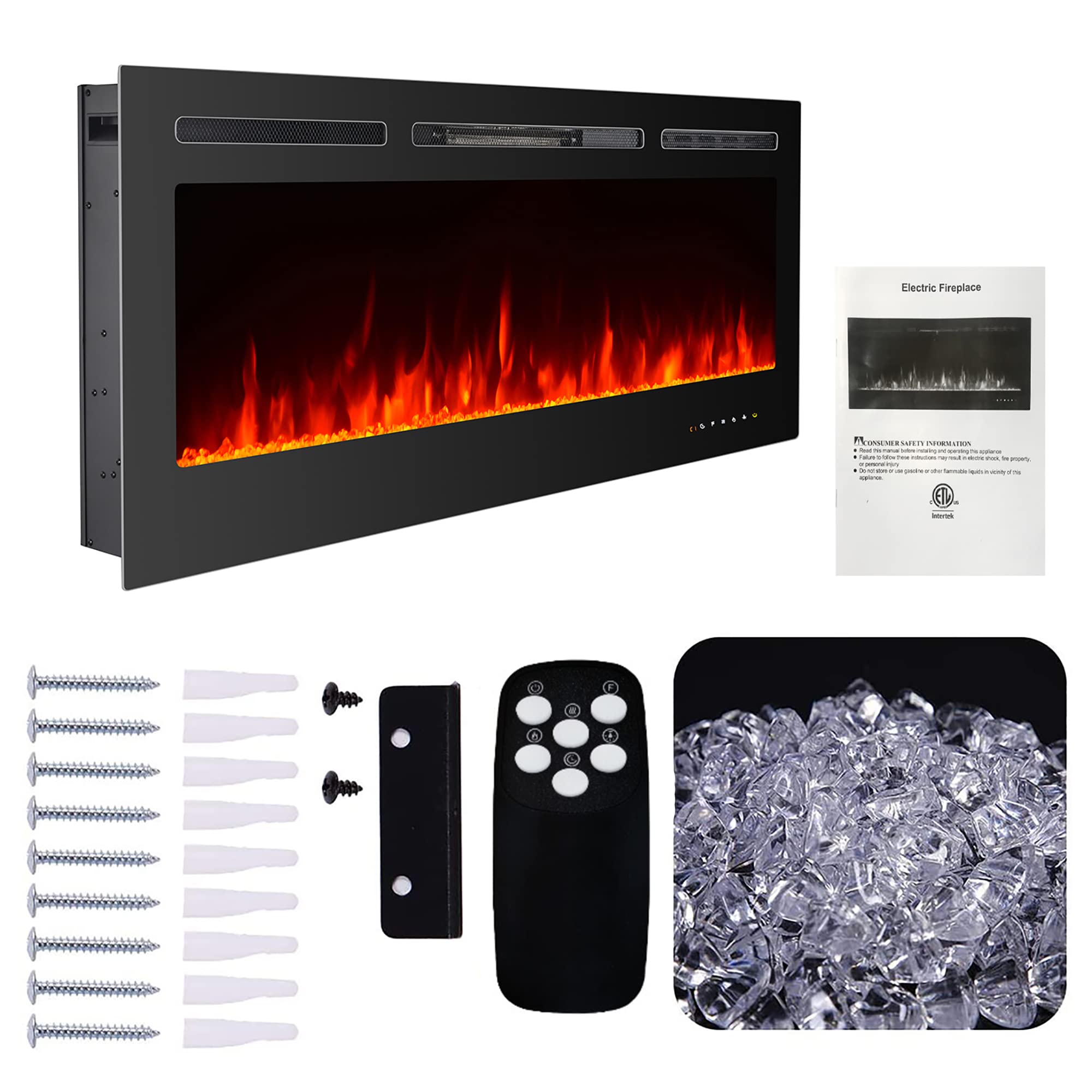 Buy PAOLFOX Electric Fireplace Inserts,60 inch Electric Fireplace