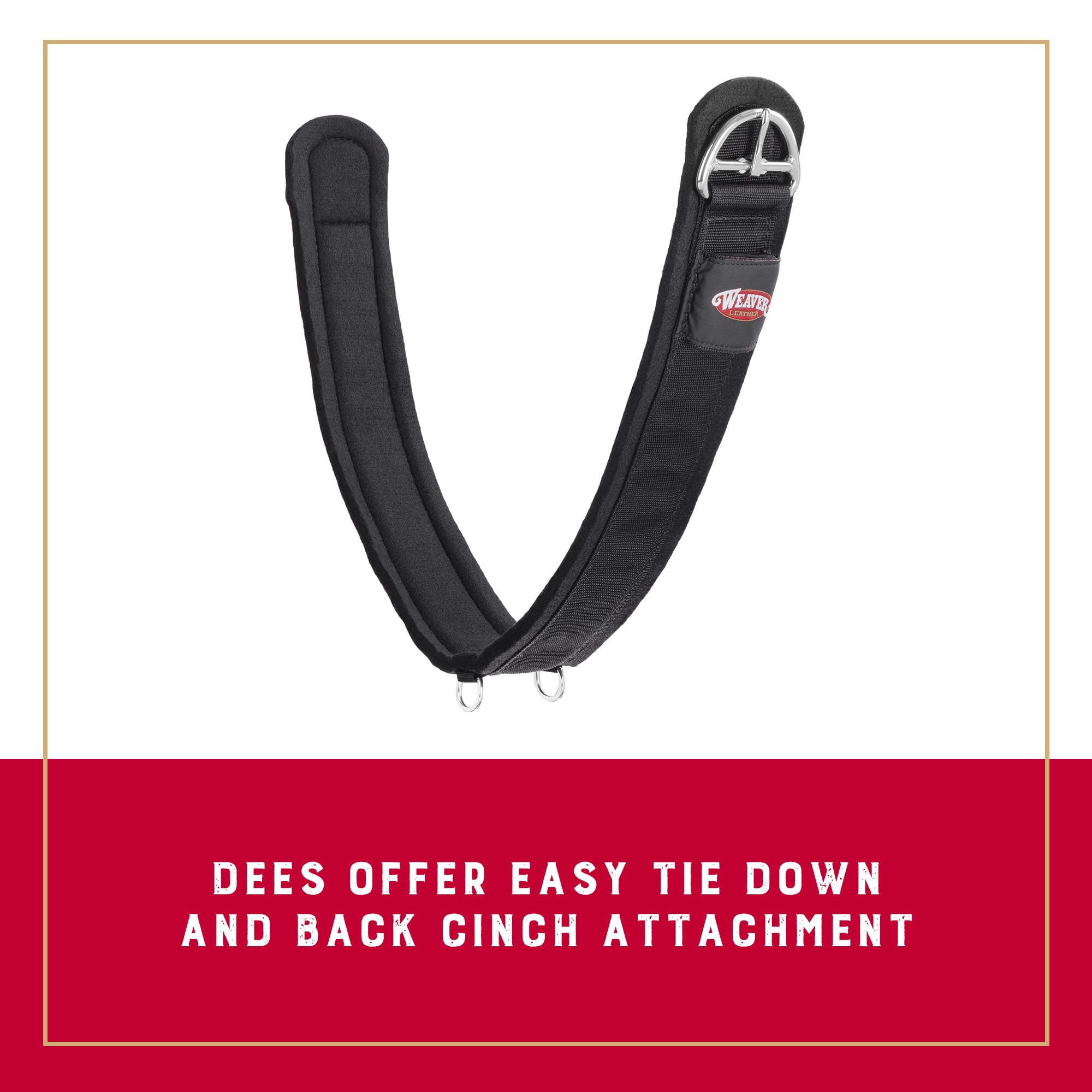 Weaver Leather Deluxe Super Cinch - Caballo de Fieltro Forrado (106,7 cm), Color Negro
