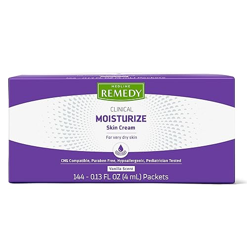 Medline Remedy Crema clínica para la piel, fórmula nutritiva para piel seca, paquetes de 0.1 fl oz, paquete de 144