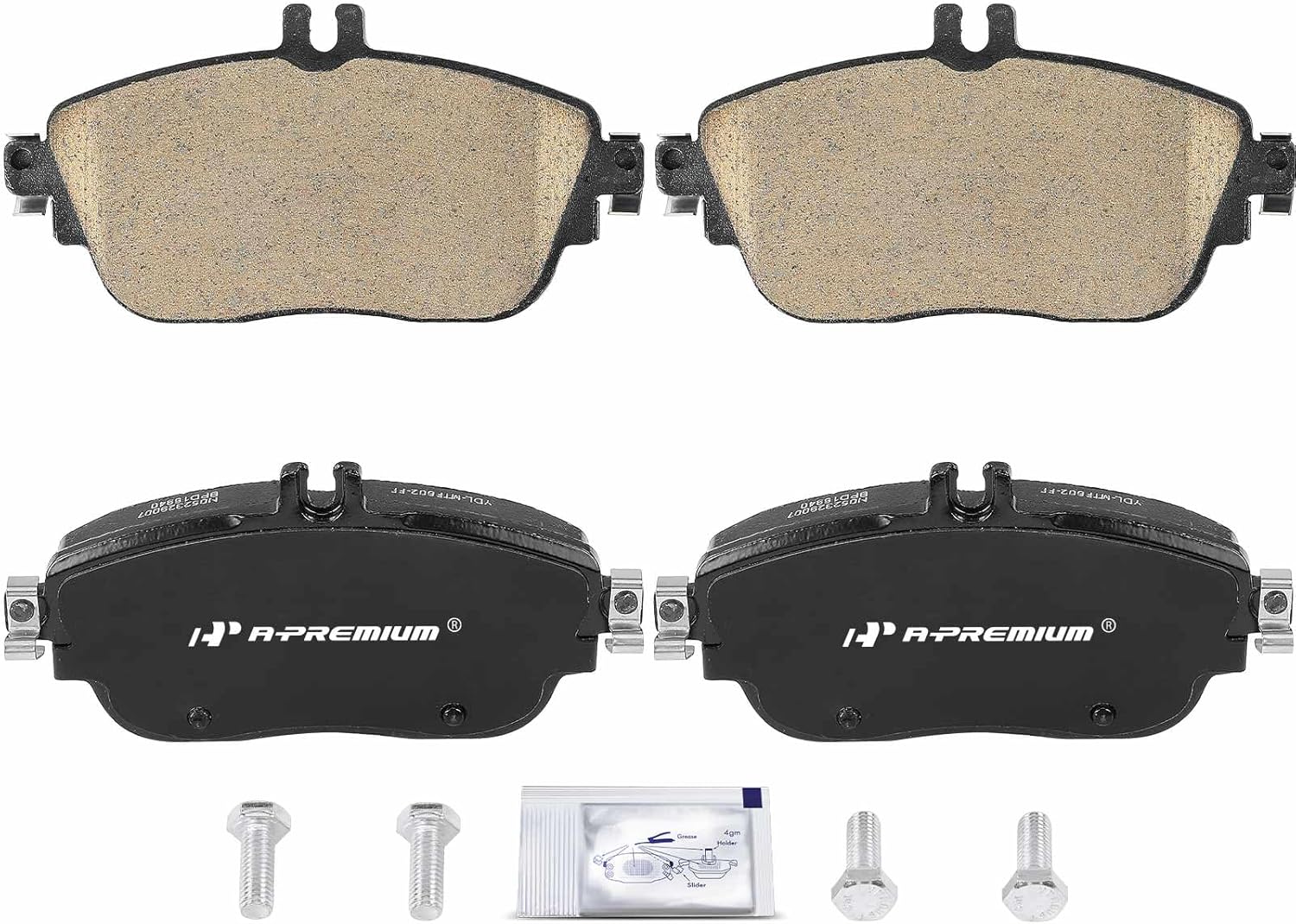 A-Premium Front Ceramic Brake Pads Set Compatible with Mercedes-Benz CLA250 2014-2017, GLA250 2015-2020, B250 2013-2017, B250e 2016-2017, B Electric Drive 2014-2015 & Infiniti QX30, 4-Pack