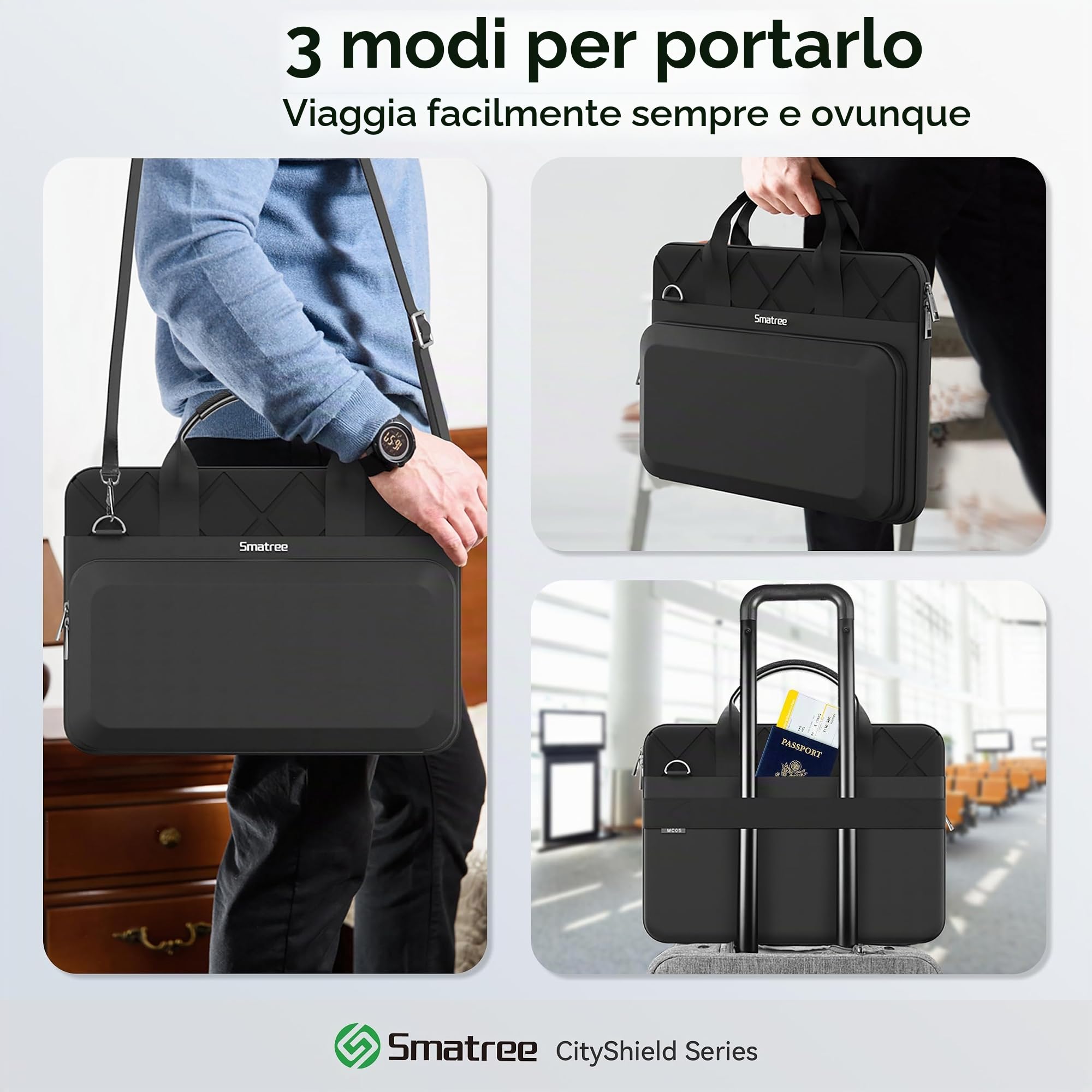 Smatree CityShield Custodia per laptop da 16 pollici ASUS TUF Gaming A16 2025/2024, per ROG Strix SCAR 16 2025, ASUS ROG Zephyrus DUO 15 SE/16 da 15,6-16 2023/2022/2021, custodia con tasca (MC04)