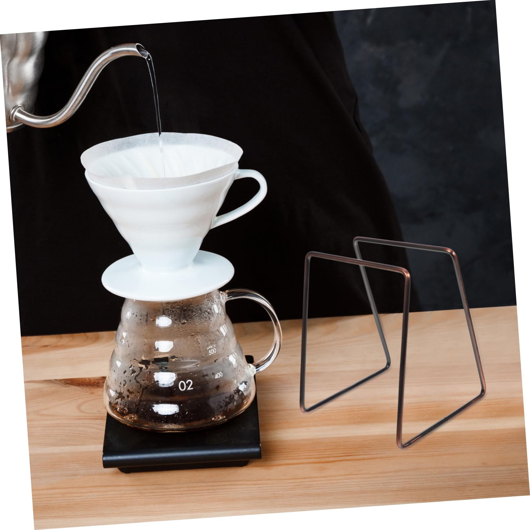 Soporte para Gotero de Café, Rejilla para Filtros de Café de Metal, Portavasos Reutilizable Fácil de Transportar para Uso en Cafetería