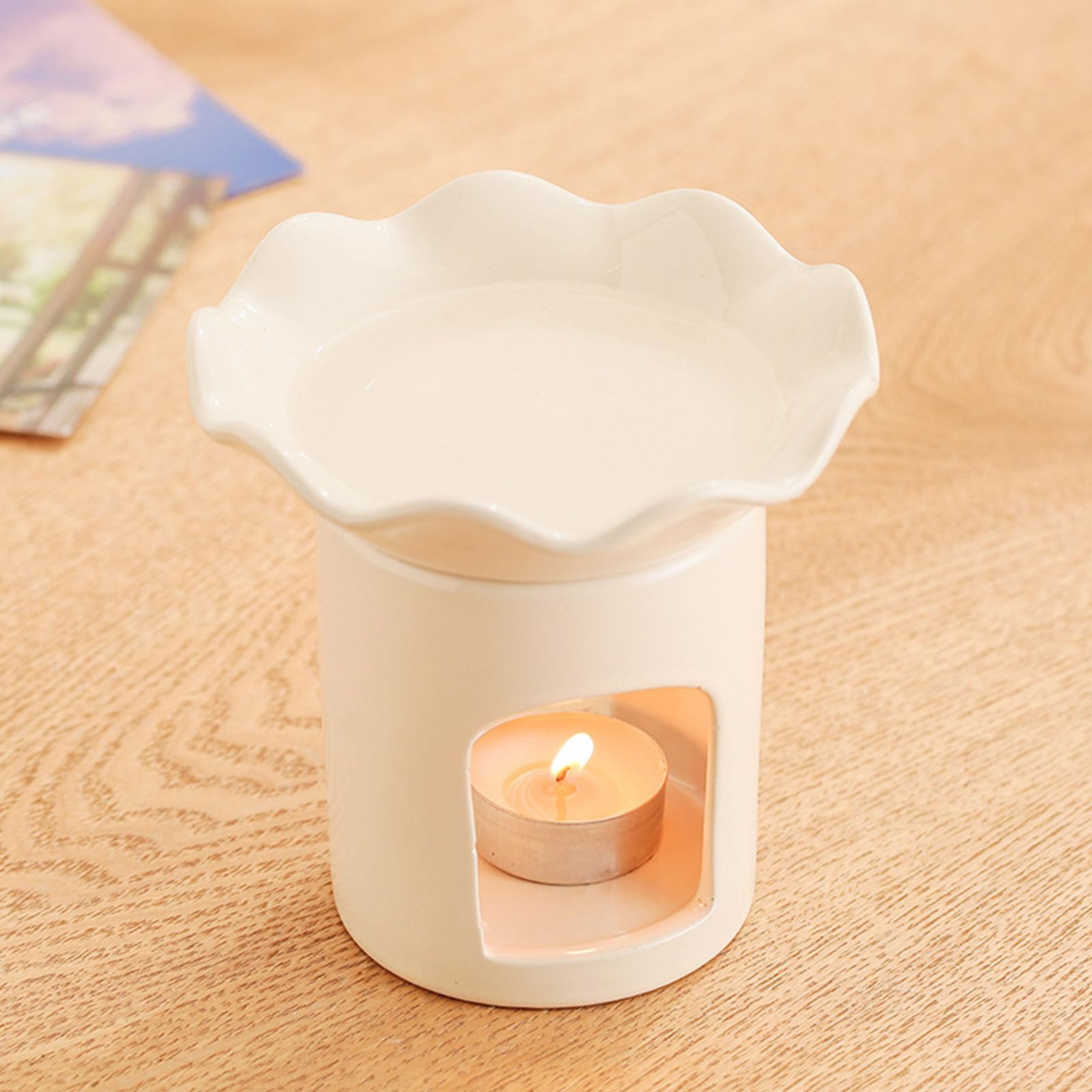 Duftlampe für ätherische Öle, Keramik, Blume, Aromatherapie, Diffusor, Räucherstäbchen, Düfte für Zuhause und Büro