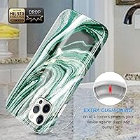 Vista 4 de luolnh Funda dorada brillante compatible con iPhone 13 Pro, diseño de mármol, a prueba de golpes, delgada, de silicona suave, TPU para iPhone 13 Pro