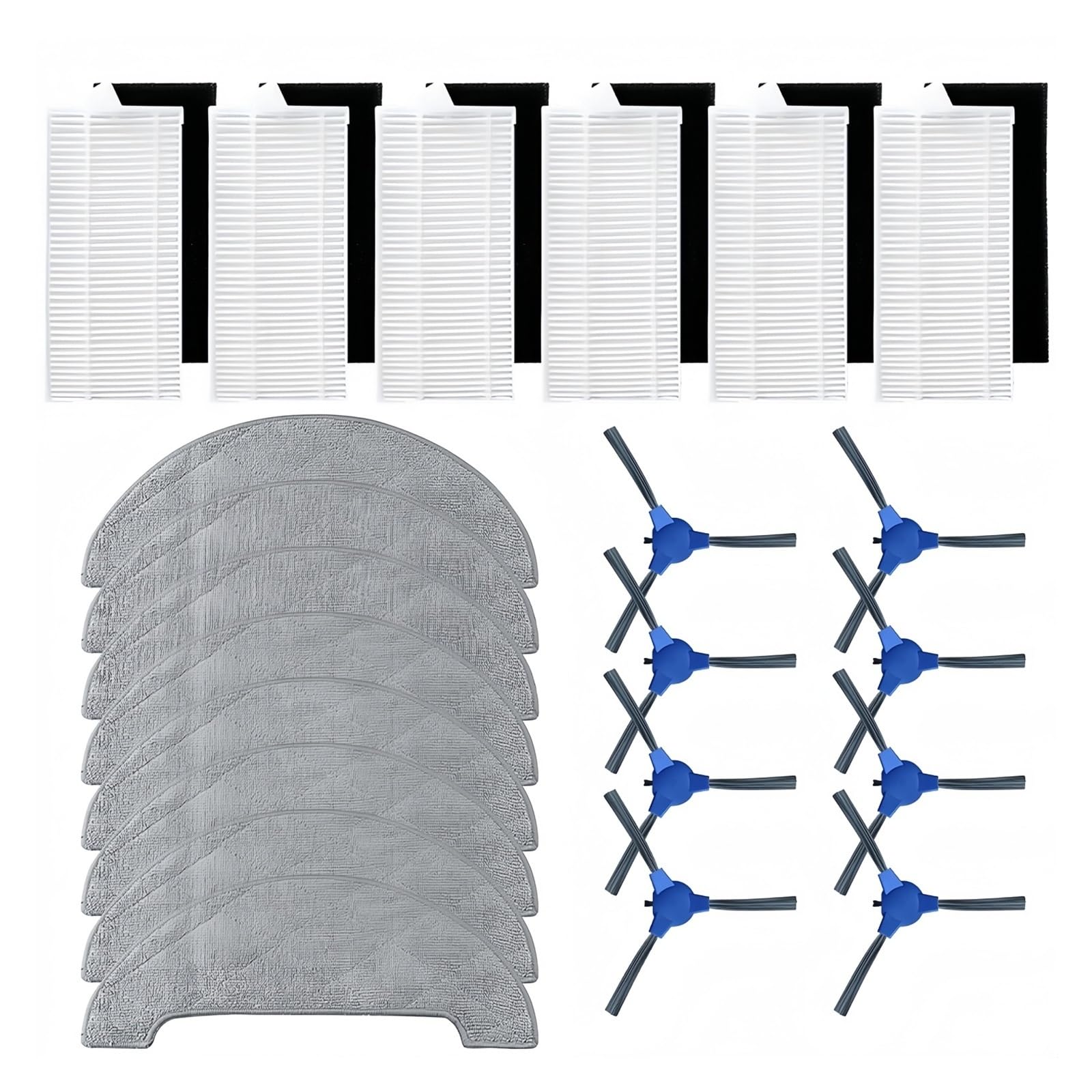 EMCFBFJ Compatible for LIECTROUX LILIN X6 Robotic Vacuum Cleaner 1 Set Filter, Mop, Side Brush Replacement Accessories(B 32pc)