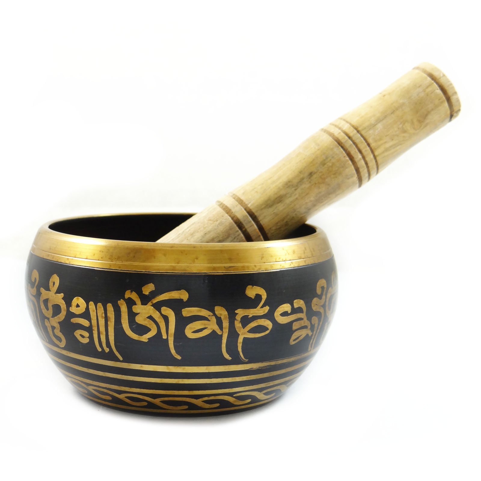 Tibetan Prayer Klangschale Sound Healing Messing buddhistische Meditation Sammlerstuck