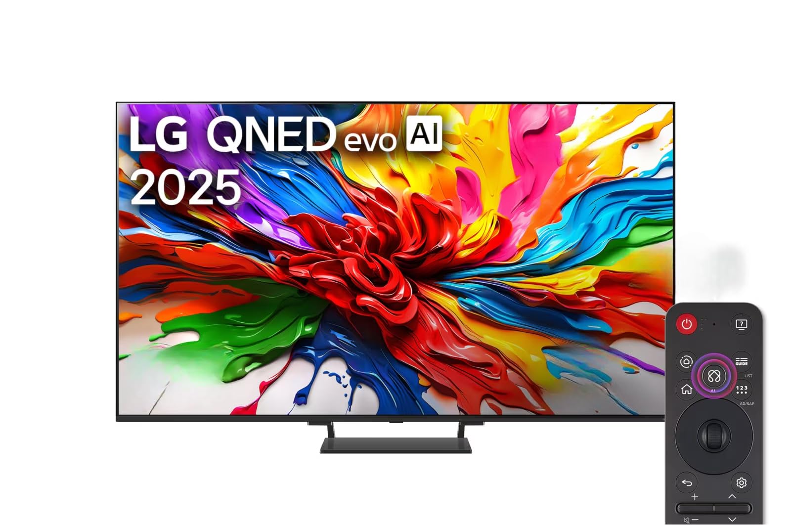 LG تلفزيون ذكي 85QNED93A بتردد 144 هرتز من ايفو بتقنية الذكاء الاصطناعي بدقة 4 كيه، مقاس 85 بوصة