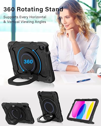 Miniatura 2 de Funda ROISKIN para iPad (A16) 11 Generación 11 Pulgadas 2025, Funda para iPad de 11 Generación 10.9" para Niños con Protector de Pantalla, Pata de