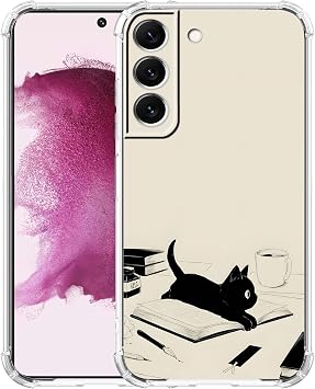 Samsung Galaxy S22  Black Cat and Books Galaxy S22 TPU