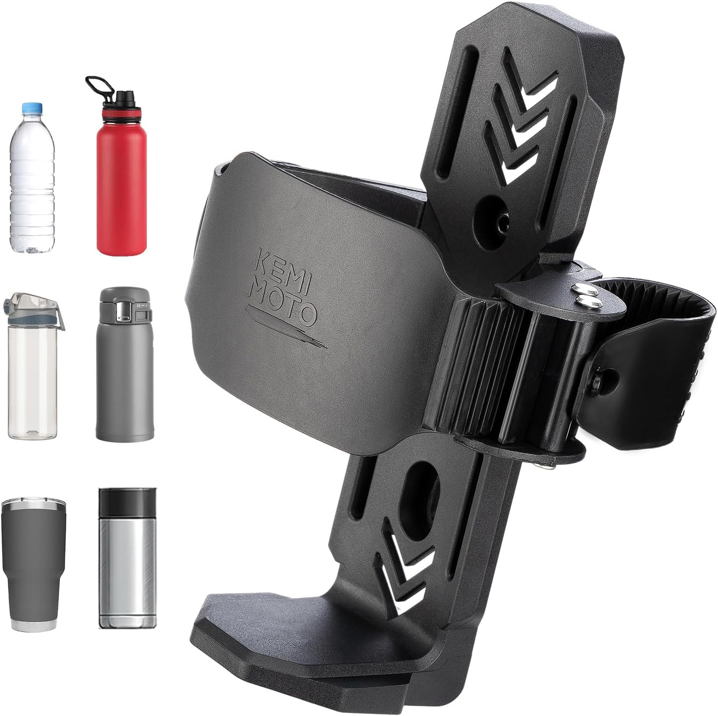 KEMIMOTO Bike Cup Holder, Up to 28 OZ Capacity Water Bottle Holder for Bicycle, Sturdy Screw Mount Drink Holder, Universal Fit for Bottles, Containers, Beverages, Cans, Speaker