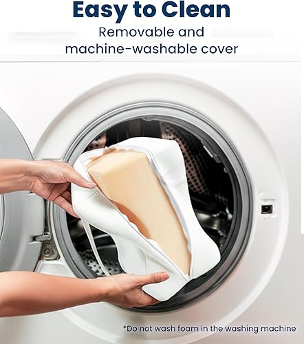 Miniatura 6 de Everlasting Comfort Almohada de rodilla de espuma viscoelástica para personas que duermen de lado, alivio del dolor de ciática, correa ajustable