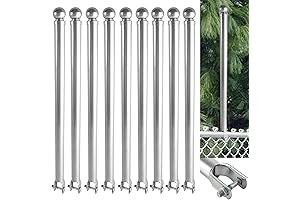 9 Pack 1-3/8" Chain Link Fence Extender - Fence Solution to Add Height for Privacy