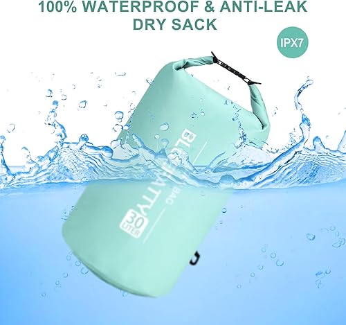 Miniatura 2 de BLUEFATTY Bolsa seca impermeable flotante con parte superior enrollable impermeable para kayak, rafting, canotaje, SUP, pesca con funda impermeable