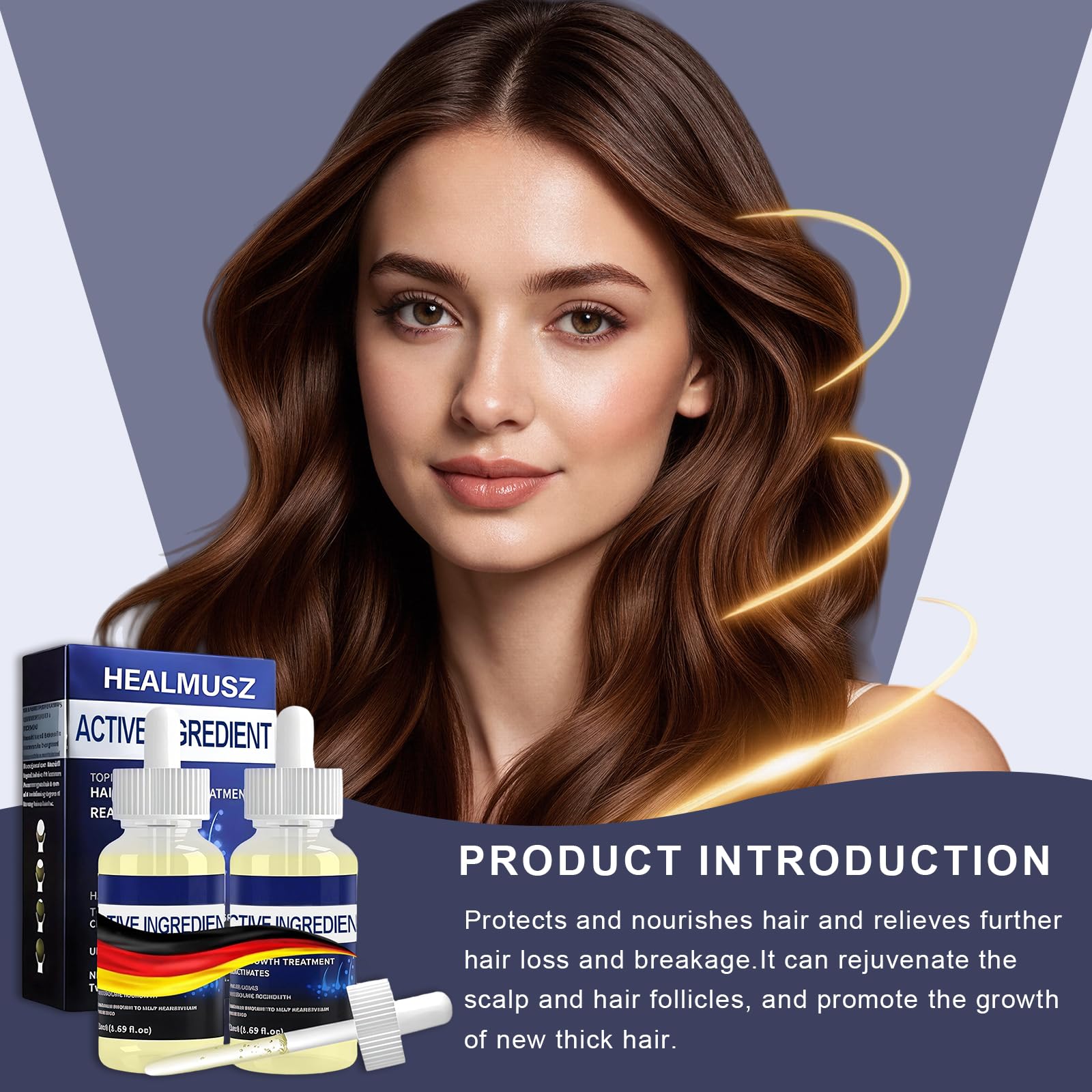 2 Piezas 50ML Serum Anticaida para el Cabello, Nutre el Cuero Cabelludo, Fortalece el Cabello, Nutre el Acelerar Crecimiento del Cabello, Fácil de aplicar para Hombres y Mujeres — view 7