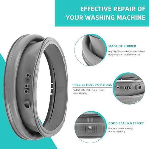 Miniatura 22 de 4986ER0004F Junta de arranque de puerta de arandela - Compatible con L-G, Ken-More Piezas de junta de puerta de lavadora de carga frontal con puerto