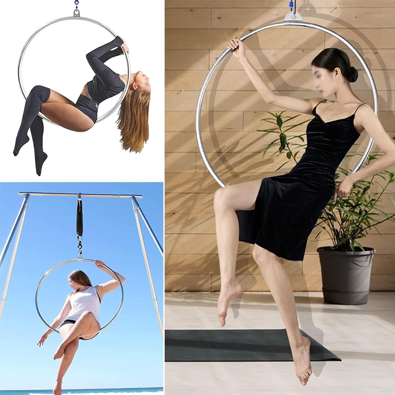 Ensemble de cerceaux d'antenne en acier inoxydable – Entièrement testé 408,2 kg – Équipement d'antenne de cirque à point unique avec accessoires