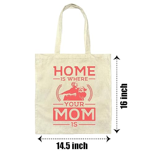 Miniatura 2 de Mothers Day Gift Idea Home Is Where Your Mom Is Perfect for Ages 221 Natural White Multicolor Canvas Tote Bag