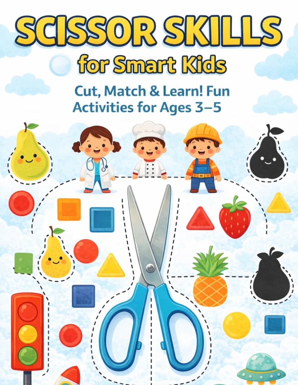 Scissor Skills for Smart Kids: Cut, Match & Learn Fun Activity Workbook for Ages 3–5