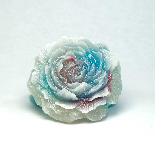 Silky Gem Peony Dream Kohakutou Crystal Candy - Handcrafted Floral Edible Gems - Vegan, Gluten-Free Gourmet ASMR Candy (Lychee Aurora) - Lychee Aurora