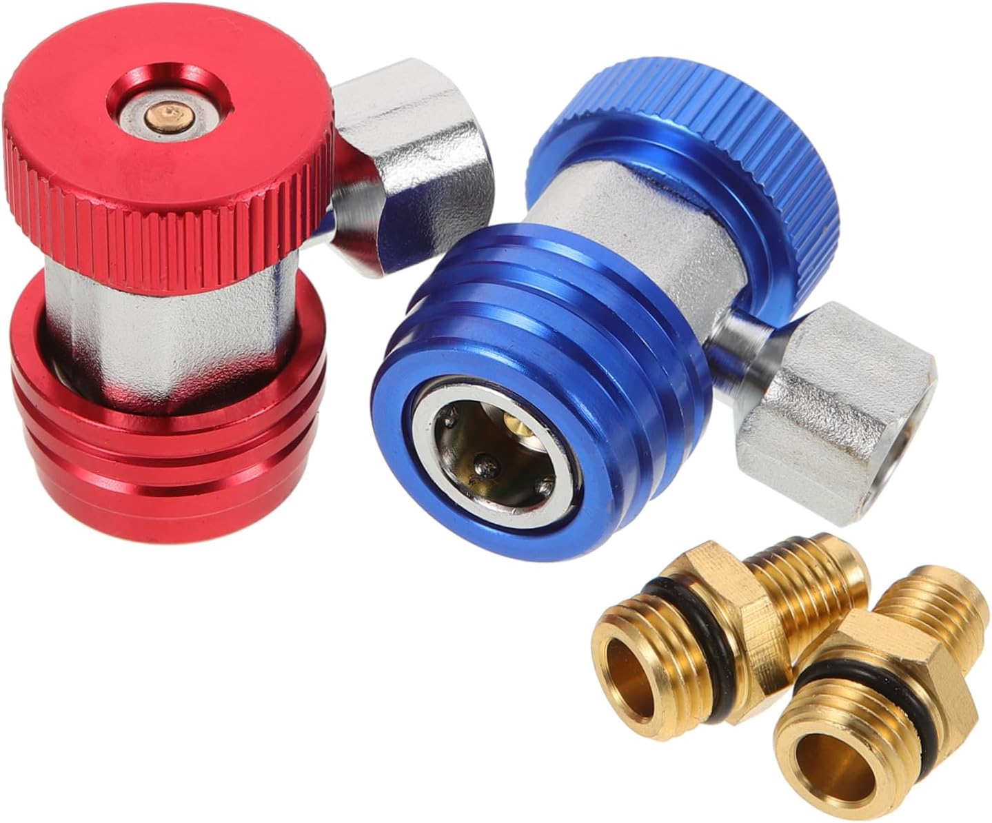 4pairs Quick Couplers for Automotive Air Conditioning Adapters for Enhanced Cooling Performance Compatible Quick Connect Fittings