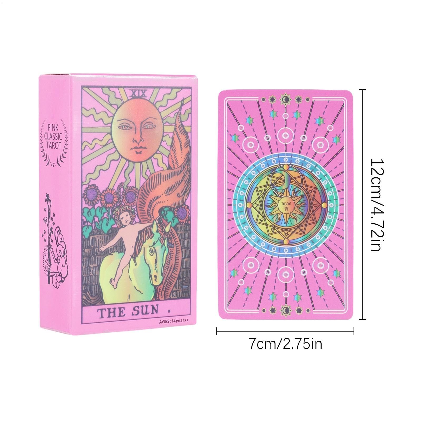 Mazo De Tarot Mini Con 78 Cartas, Portátil Y Duradero, Ideal Para Meditación, Autoconocimiento Y Viajes, Regalo Espiritual