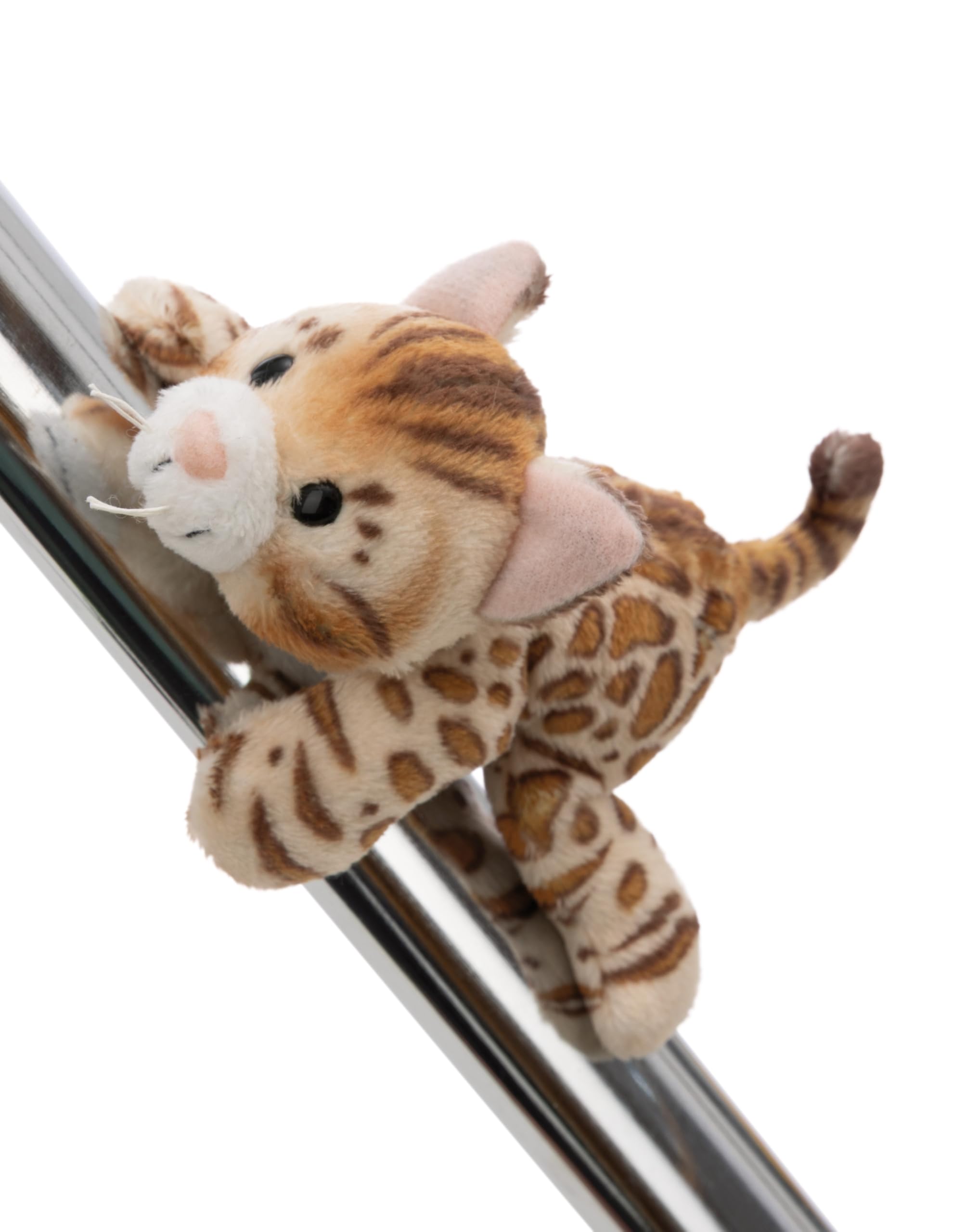 NICI MagNICI 63065 Bengal Cat Soft Toy with Magnet, Soft Toy for Fridge, Blackboard, Metal & Much More, Great Gift Idea, 12 cm, Brown