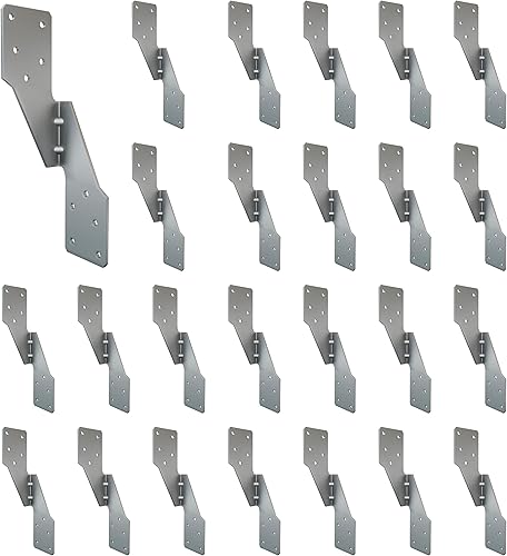 Miniatura 6 de Hurricane Straps H2.5A - Corbata galvanizada resistente para huracanes de 25 quilates, correas de huracán ampliamente aplicables (50 unidades)