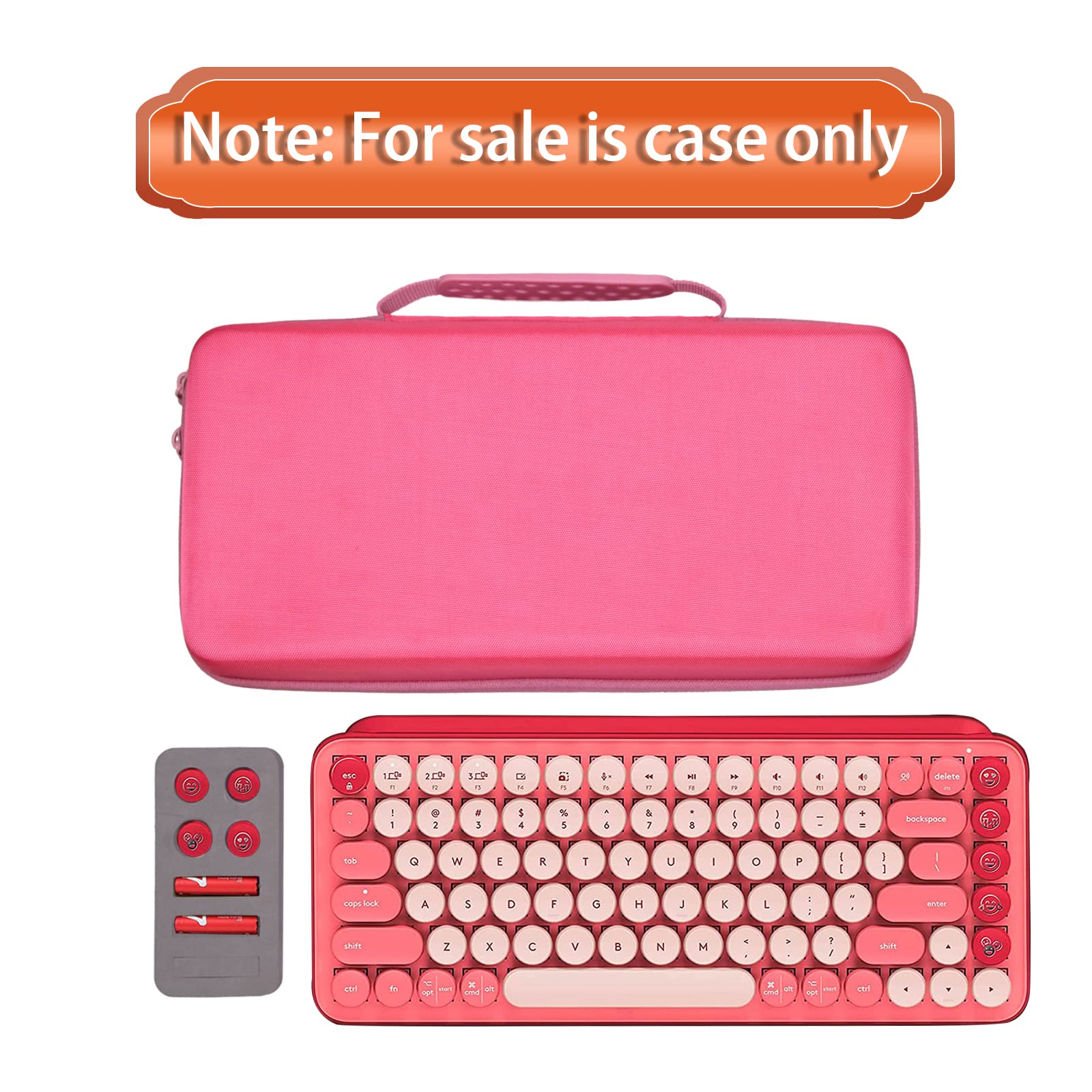 Hard EVA Protective Case For Logitech POP / Pebble Mouse 2 (M350s, M350, M355, M340) - Pink