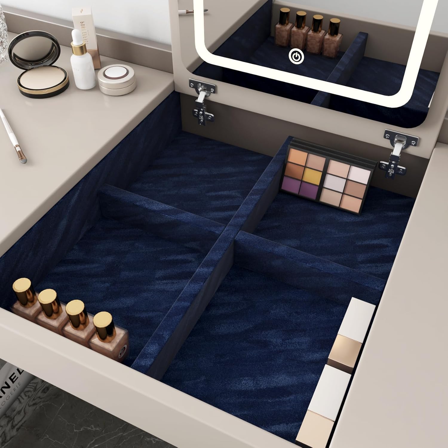Yenhome Vintage Navy Blue Velvet Brushed Textured Peel and Stick Wallpaper 30"X10ft Self Adhesive Removable Wall Covering for Bedroom Accent Walls Removable Contact Paper Felt Sheet for Crafts Cabinet