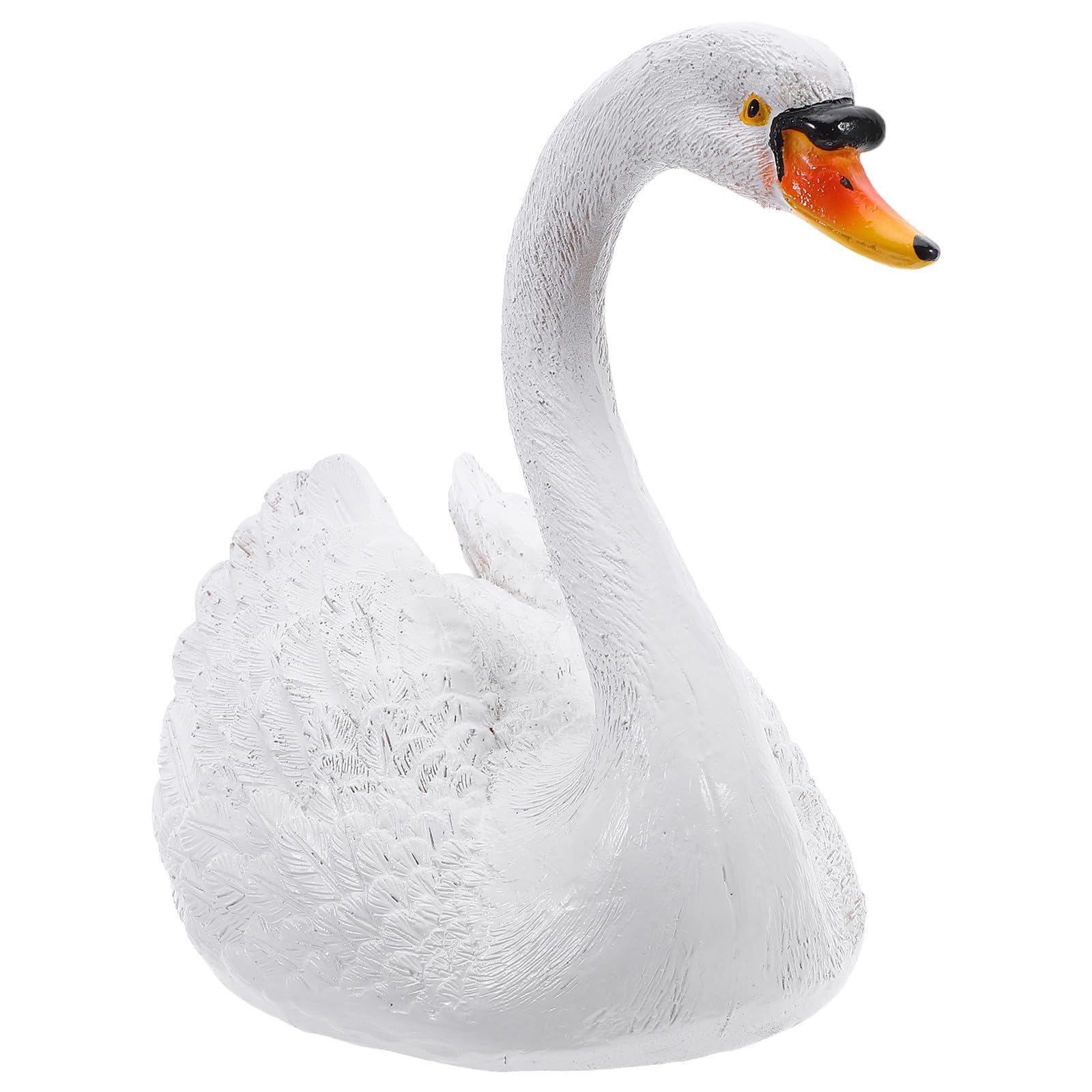 Figurine de cygne flottant en résine blanche pour décoration de piscine